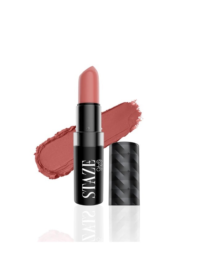 Staze 9to9 Velvet Kiss Lipstick | Matte + Intense Color Lipstick | 12H Long Stay | Moisturizing & Lightweight Formula | 02 Mocha Muse | 3.8g - Image 1